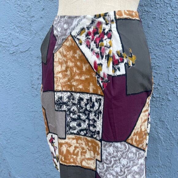 Designer Marni Skirt Cotton Abstract Funky Print Knee Length Clothing - Picture 6 of 11